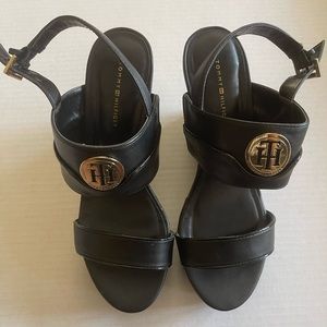 TOMMY HILFIGER Leather Wedge Sandal